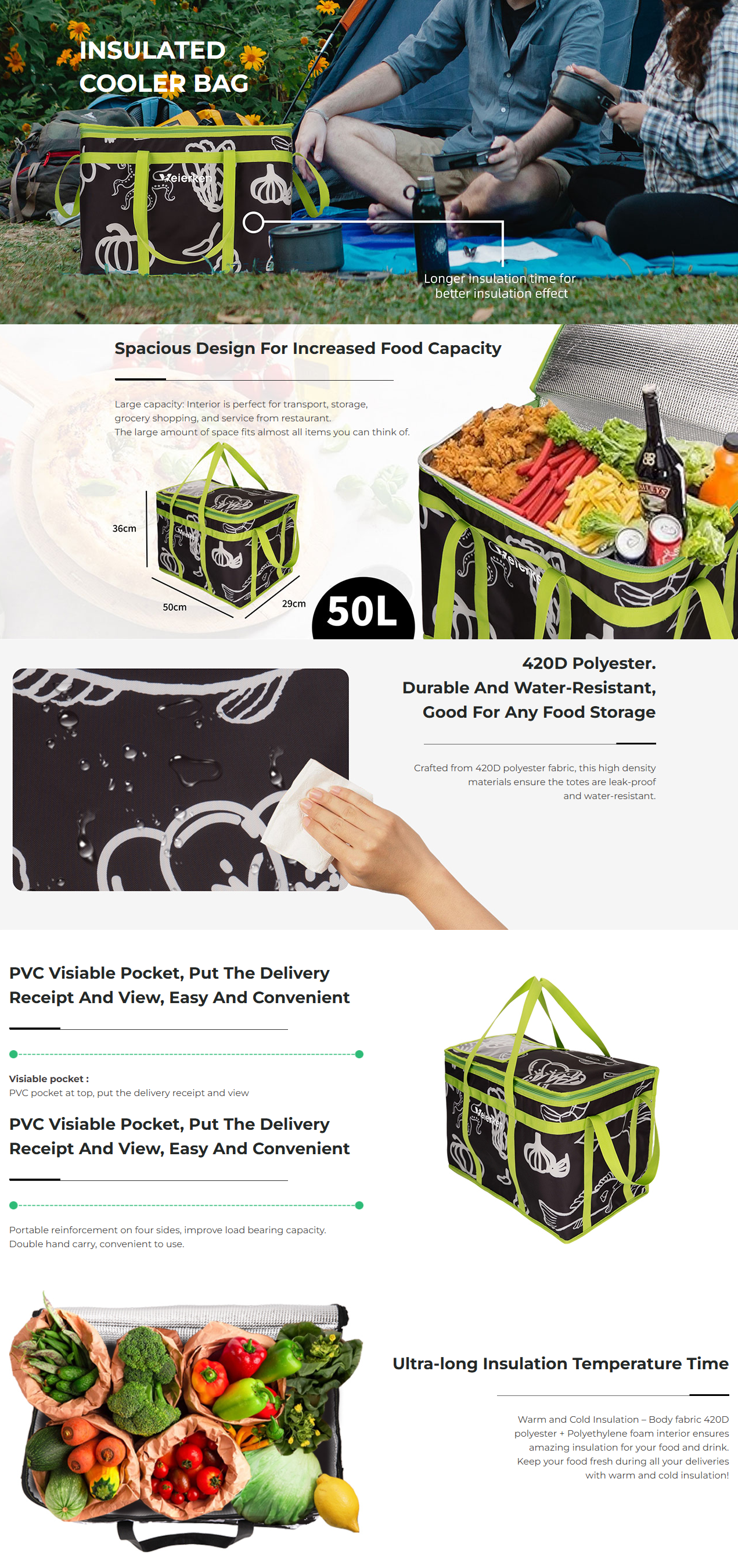 insulated food transport bags OEM insulated food transport bags OEM
