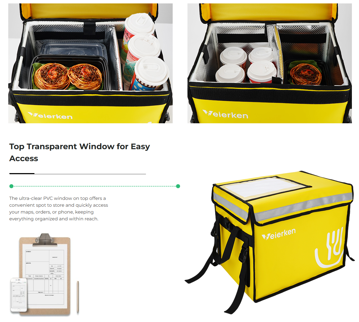 multi-compartment meal delivery bag OEM