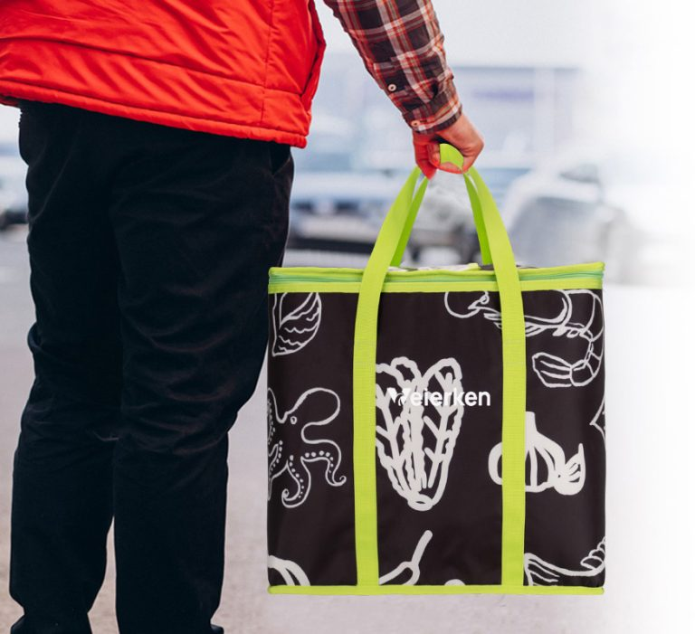 custom insulated seafood delivery bags