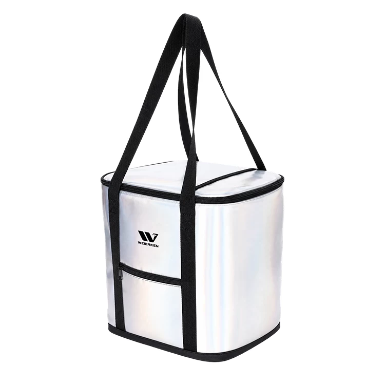 TALL IRIDESCENT INSULATED DELIVERY BAG WITH LABEL POCKET DBS45