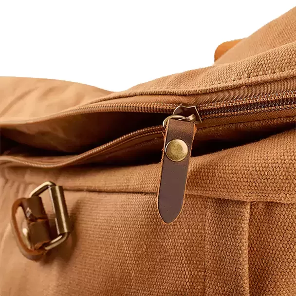 Vintage Roll-Top Waterproof Hiking Backpack with Adjustable Capacity and Classic Design HBS03 4