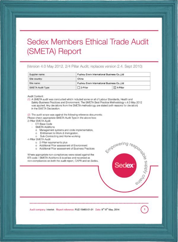 SEDEX factory certification