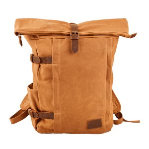 Vintage Roll-Top Waterproof Hiking Backpack